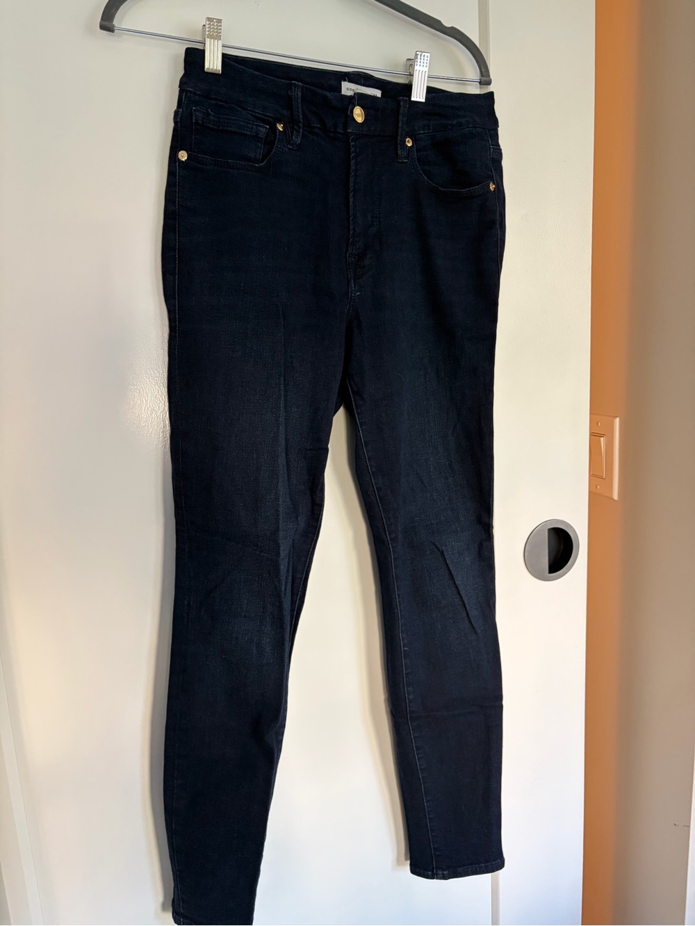 Good American Dark Denim Skinny Stretch Jeans